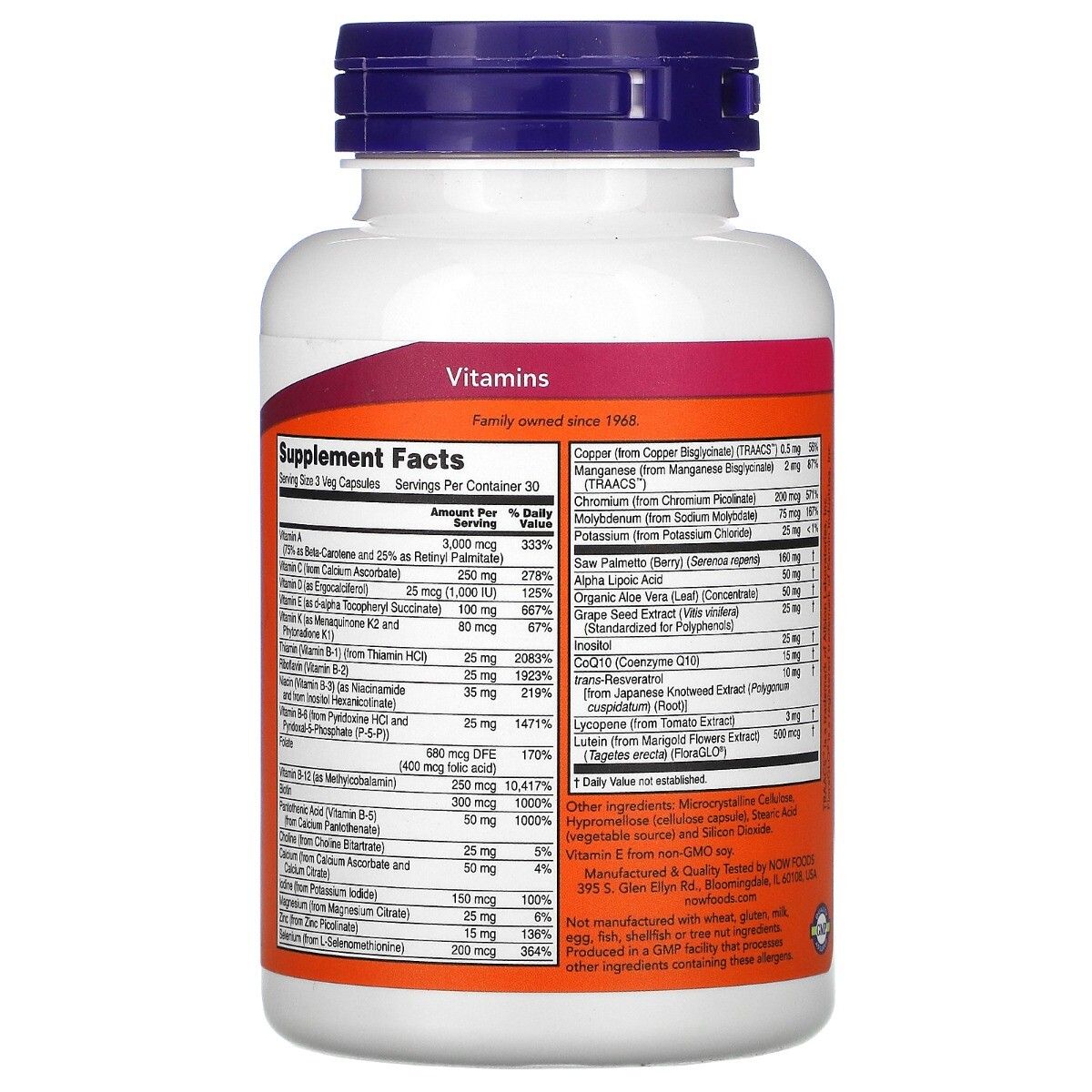 Now Foods Adam Superior Men S Multi 90 Veg Capsules