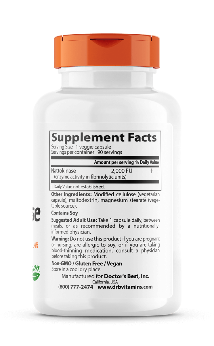 Doctor's Best Nattokinase 90 vcaps | Best Price