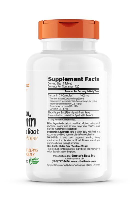 Doctor’s Best - High Absorption Curcumin - 120 tablets (1000mg)