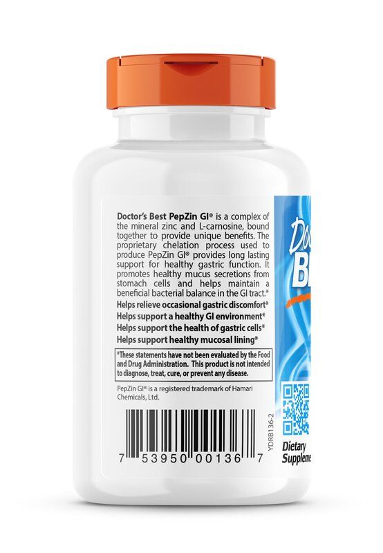 Doctor's Best Pepzin GI ZincLCarnosine Complex Best Price
