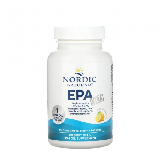 Nordic Naturals - EPA Xtra Fish Oil - Lemon - 1640mg - 60 capsules