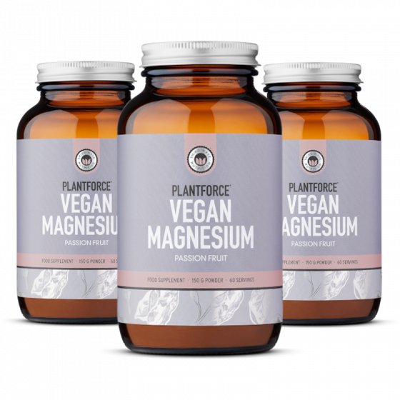 Plantforce – Vegan Magnesium Passion Fruit – 150g Ionic Powder – Value Pack Deal
