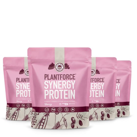 plantforce synergy protein bundle deal 4x 800g berry 3+1 Free