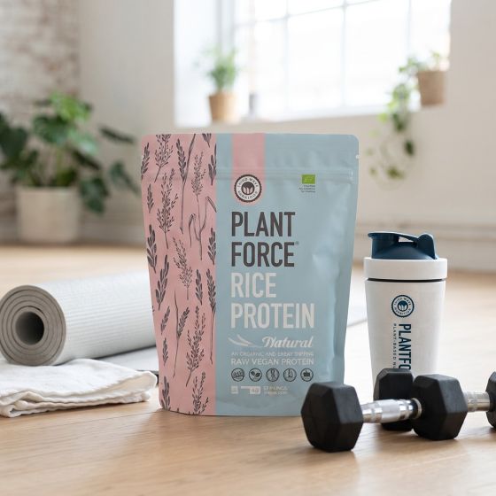 Rice Protein BIO Natural – 800 g (40 servings) | Vegan & pure protein powder from brown rice - Plantforce