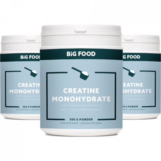 Big Food - (3x) Creatine Poeder Monohydrate - 500g - Voordeelbundel