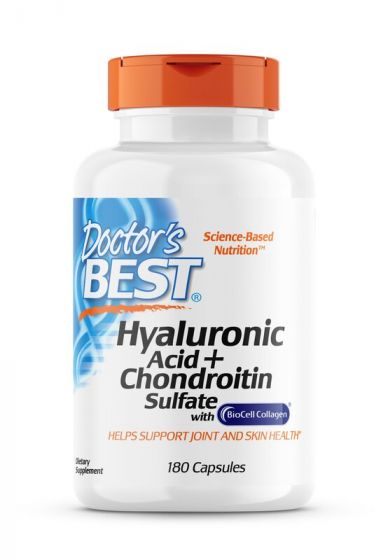 Doctor's Best - Hyaluronic Acid with Chondroitin Sulfate - 180 Capsules