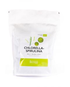 Big Food - Chlorella Spirulina - 500 gram / 1000 tabletten (500mg) - Bio