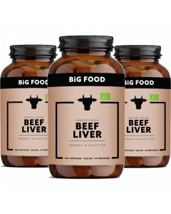 Big Food - Organic Beef Liver  - Freeze Dried - 3 x 180 caps