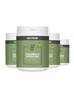 Big Food - Chlorella Spirulina - 500g / 1000 Tablets (500mg) (3+1 Free - 2kg Total)