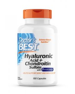 Doctor's Best - Hyaluronic Acid with Chondroitin Sulfate - 180 Capsules