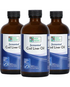 Green Pasture - Gefermenteerde Levertraan Naturel - 3 x 176 ml Voordeelpakket