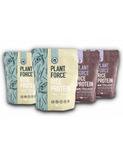 Plantforce - Rijstproteïne 2 smaken - 4 x 800 g Voordeelpakket (3+1 gratis)