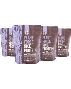 Rice Protein Chocolate – 4 x 800 g (3+1 FREE) | Vegan Protein Powder with Rich Chocolate Flavour – Plantforce