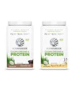 Sunwarrior - Clean Greens & Protein - Tropical Vanilla + Chocolate - 2 x 750 g
