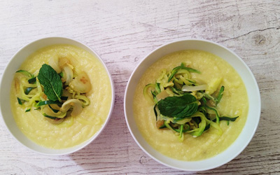 Recept vegan knolselderij bloemkoolsoep